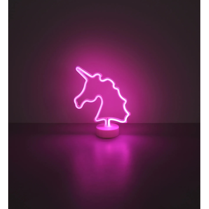 Globo - Décoration de table néon LED/2W/3xAA licorne
