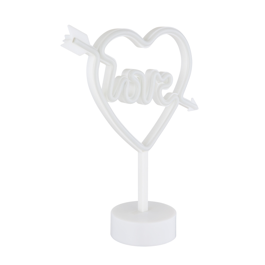 Globo - Décoration de table néon LED/2W/3xAA coeur