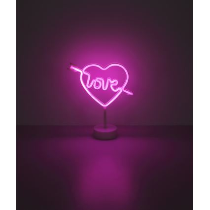 Globo - Décoration de table LED néon LED/2W/3xAA cœur