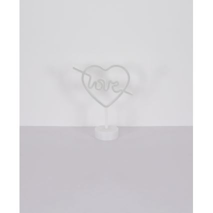 Globo - Décoration de table LED néon LED/2W/3xAA cœur