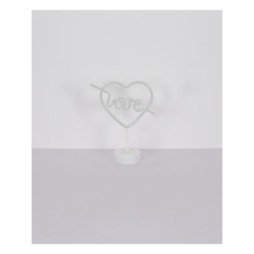 Globo - Décoration de table LED néon LED/2W/3xAA cœur