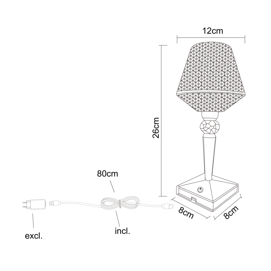 Globo - Lampe de table tactile LED à intensité variable LED/1W/5V 2700/4000/6500K 800 mAh