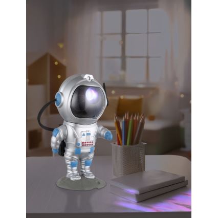 Globo - Lampe de bureau LED RGB LED/4,5W/5V astronaute argentée
