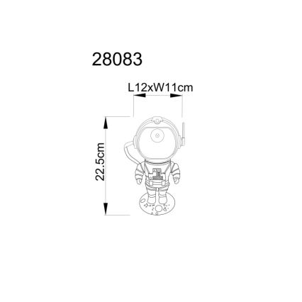 Globo - Lampe de table RGB LED/4,5W/5V astronaute argent