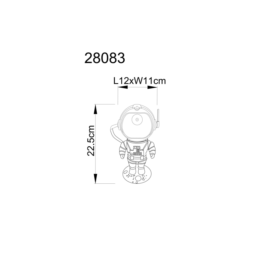 Globo - Lampe de table RGB LED/4,5W/5V astronaute argent