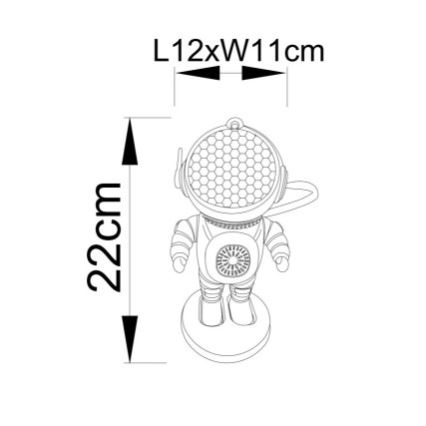Globo - Lampe de bureau LED RGB LED/6W/5V astronaute blanc