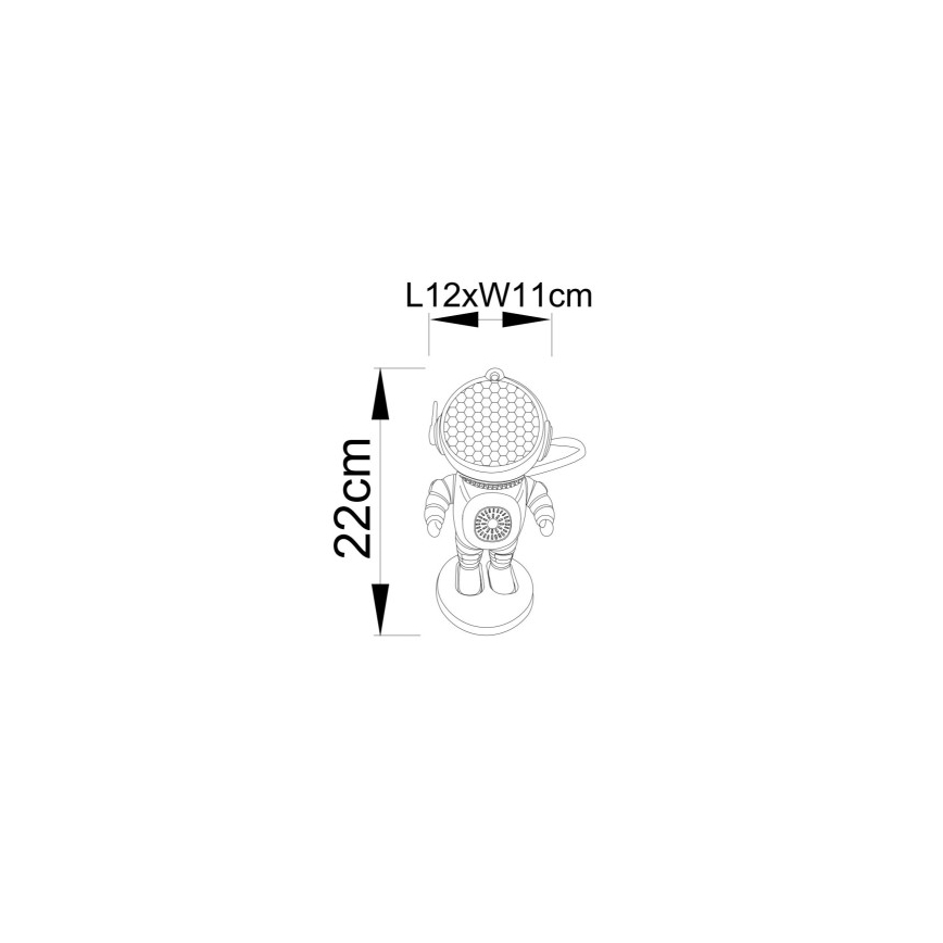 Globo - Lampe de bureau LED RGB LED/6W/5V astronaute blanc