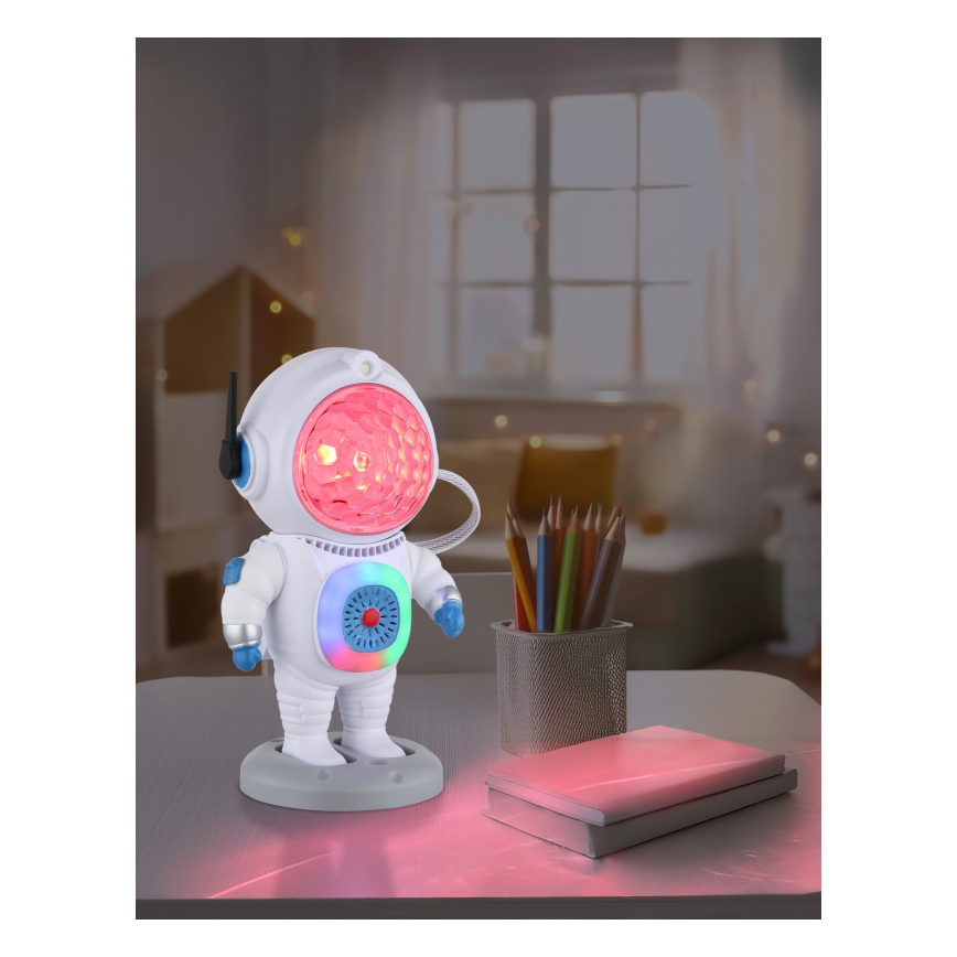 Globo - Lampe de table RGB LED/6W/5V astronaute blanc