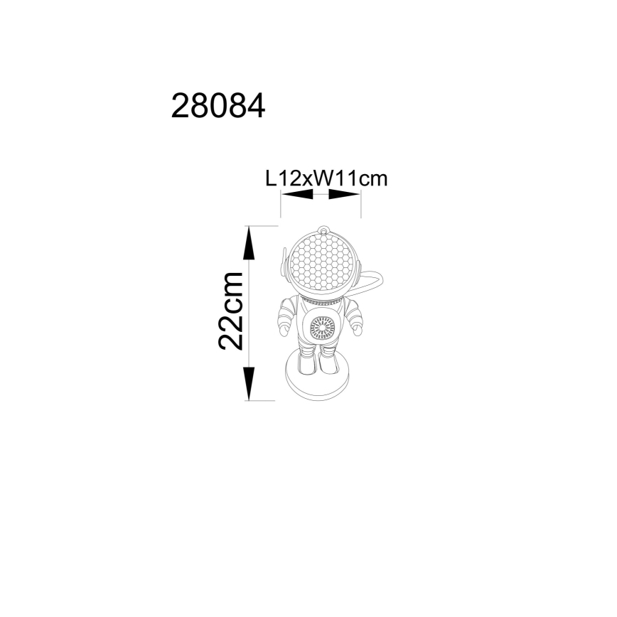 Globo - Lampe de table RGB LED/6W/5V astronaute blanc