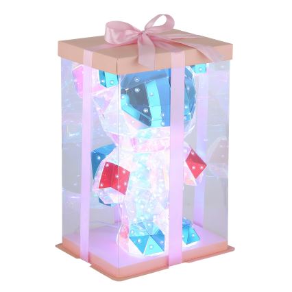 Globo - Décoration de table LED en coffret cadeau LED/0,03W/5V USB ours spatial