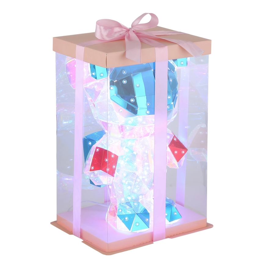 Globo - Décoration de table LED en coffret cadeau LED/0,03W/5V USB ours spatial
