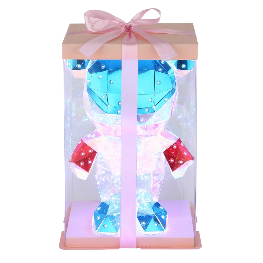 Globo - Décoration de table LED en coffret cadeau LED/0,03W/5V USB ours spatial