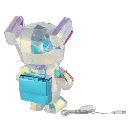 Globo - Décoration de table LED en coffret cadeau LED/0,03W/5V USB ours spatial