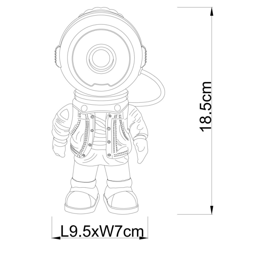Globo - Projecteur LED à intensité variable 3W/5V astronaute