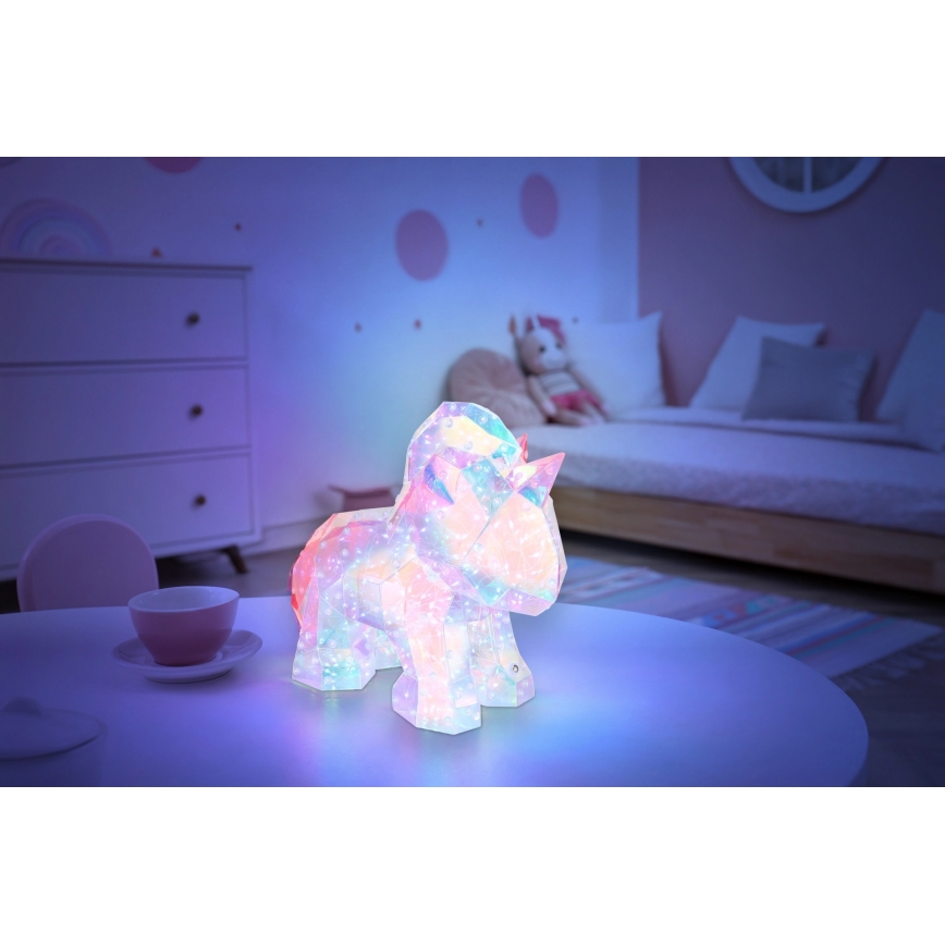Globo - Décoration de table rechargeable à LED dimmable LED/4W/5V 1800 mAh licorne