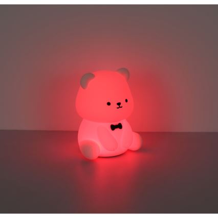 Globo - Veilleuse enfant rechargeable LED RGBW dimmable LED/1W/5V 1200 mAh motif ours
