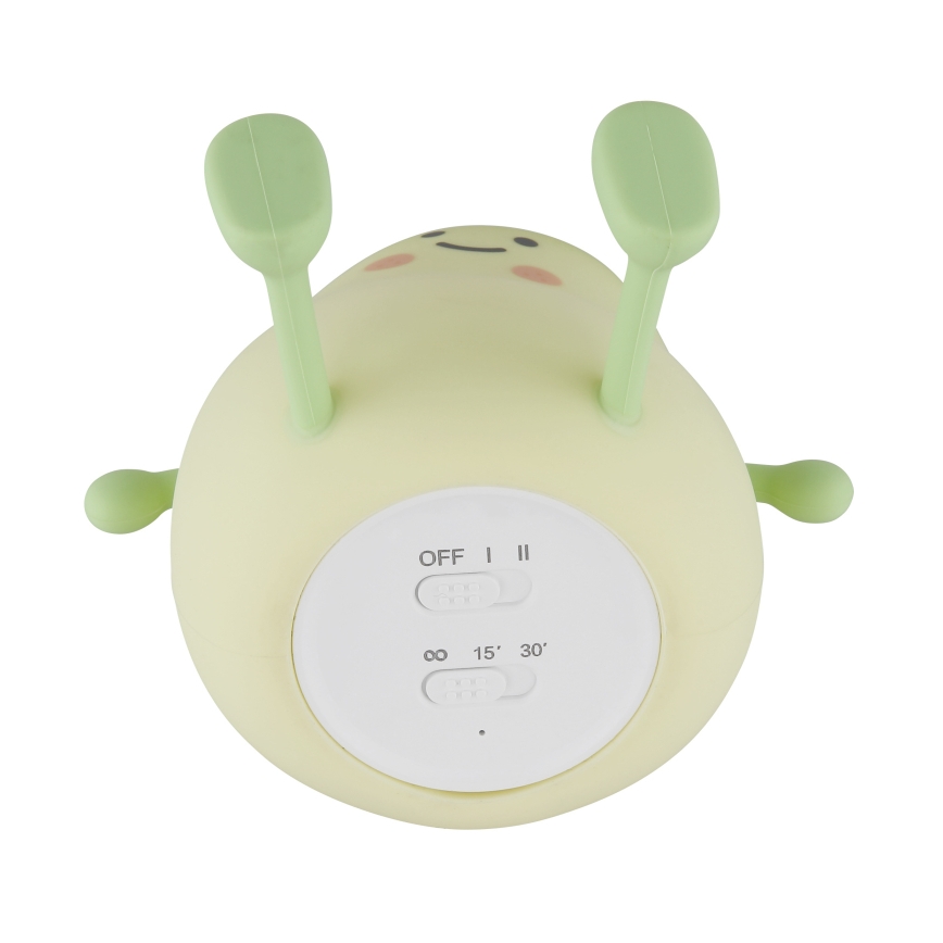 Globo - Veilleuse nocturne rechargeable pour enfants LED RGBW à intensité réglable, 2W/5V, 1200 mAh, coloris mangue