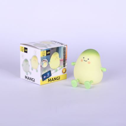 Globo - Veilleuse nocturne rechargeable pour enfants LED RGBW à intensité réglable, 2W/5V, 1200 mAh, coloris mangue