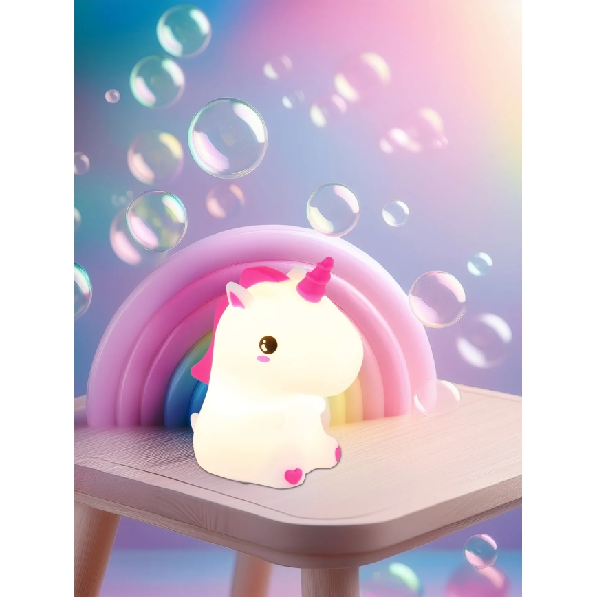 Globo - Veilleuse de nuit rechargeable pour enfants LED RGBW dimmable LED/1,5W/5V 1200 mAh licorne