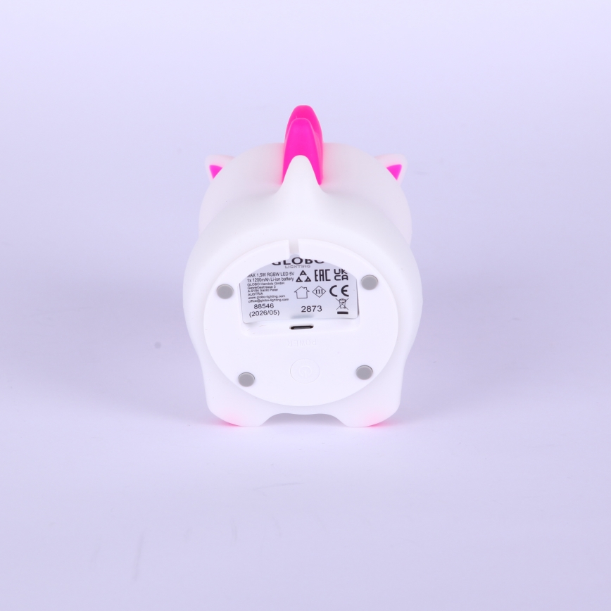 Globo - Veilleuse de nuit rechargeable pour enfants LED RGBW dimmable LED/1,5W/5V 1200 mAh licorne