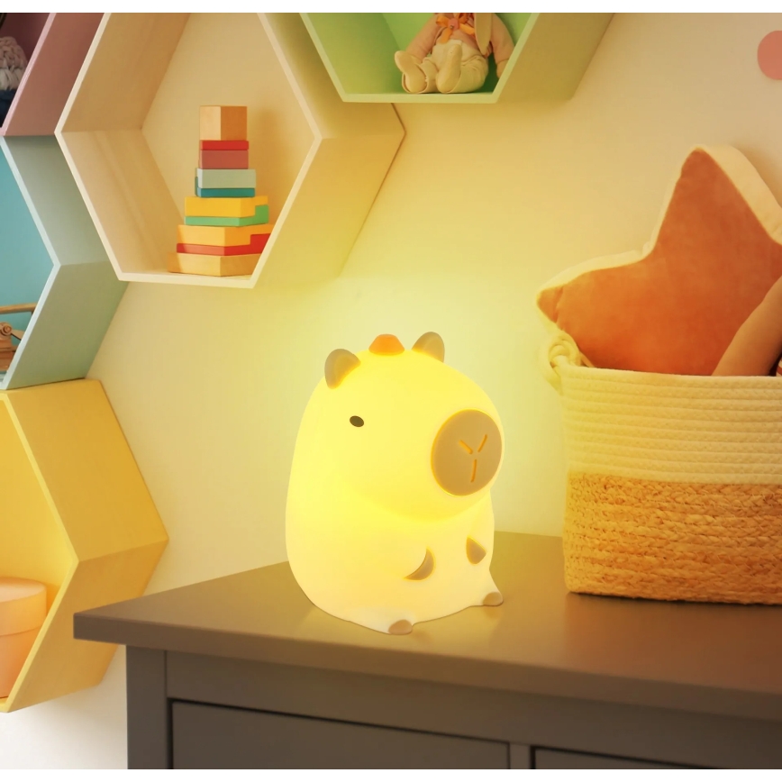 Globo - Veilleuse rechargeable pour enfants LED RGBW dimmable LED/1,5W/5V 1200 mAh capybara