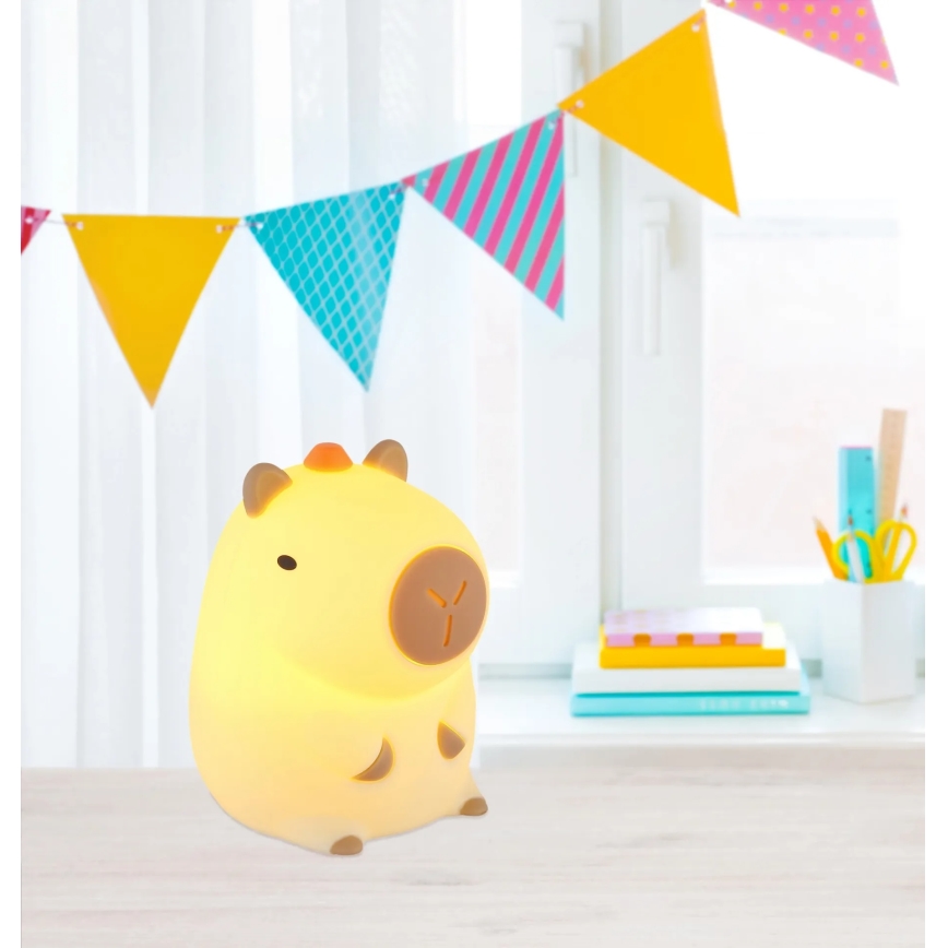 Globo - Veilleuse rechargeable pour enfants LED RGBW dimmable LED/1,5W/5V 1200 mAh capybara