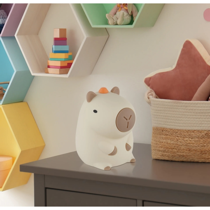 Globo - Veilleuse rechargeable pour enfants LED RGBW dimmable LED/1,5W/5V 1200 mAh capybara