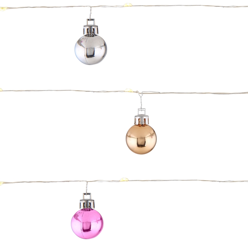 Globo - Guirlande lumineuse LED 20xLED/2xAA 2,2m blanc chaud