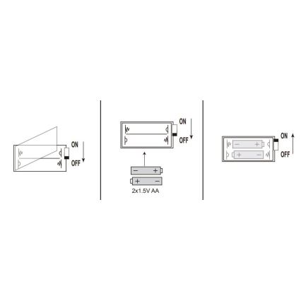 Globo - Guirlande lumineuse LED 20xLED/2xAA 2,2m blanc chaud