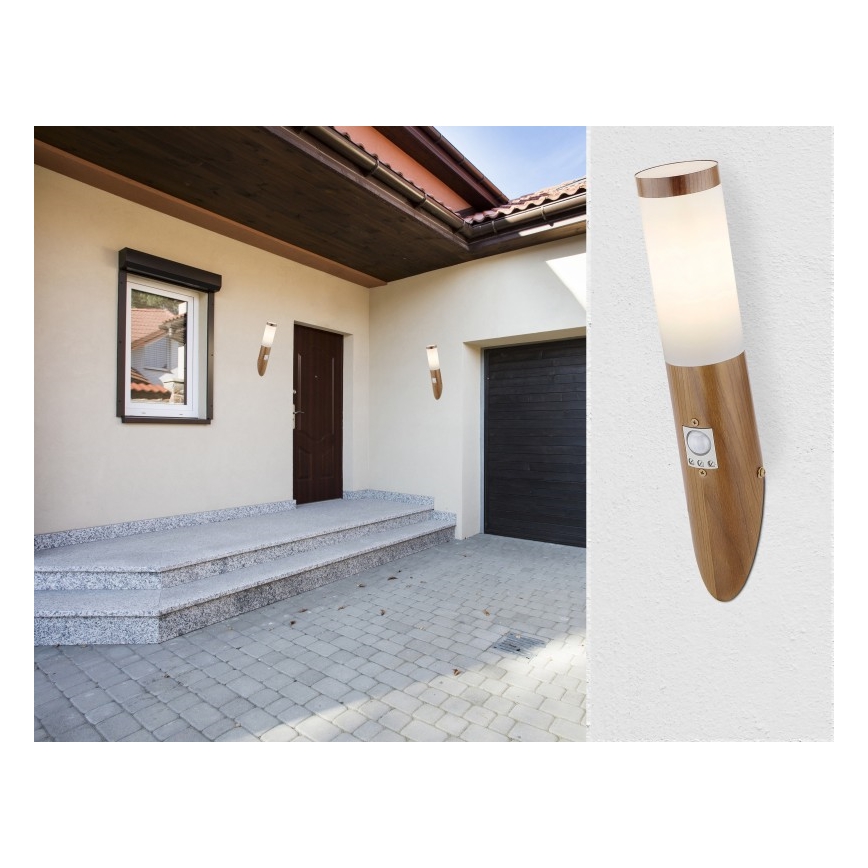 Globo - Applique murale extérieure avec détecteur 1xE27/15W/230V IP44