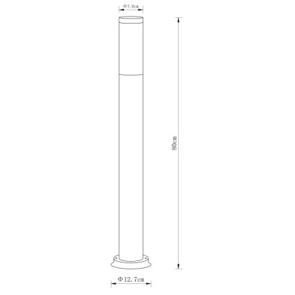 Globo - Lampadaire extérieur 1xE27/60W/230V 80 cm IP44