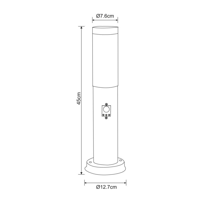 Globo - Lampe d'extérieur avec détecteur 1xE27/15W/230V 45 cm IP44