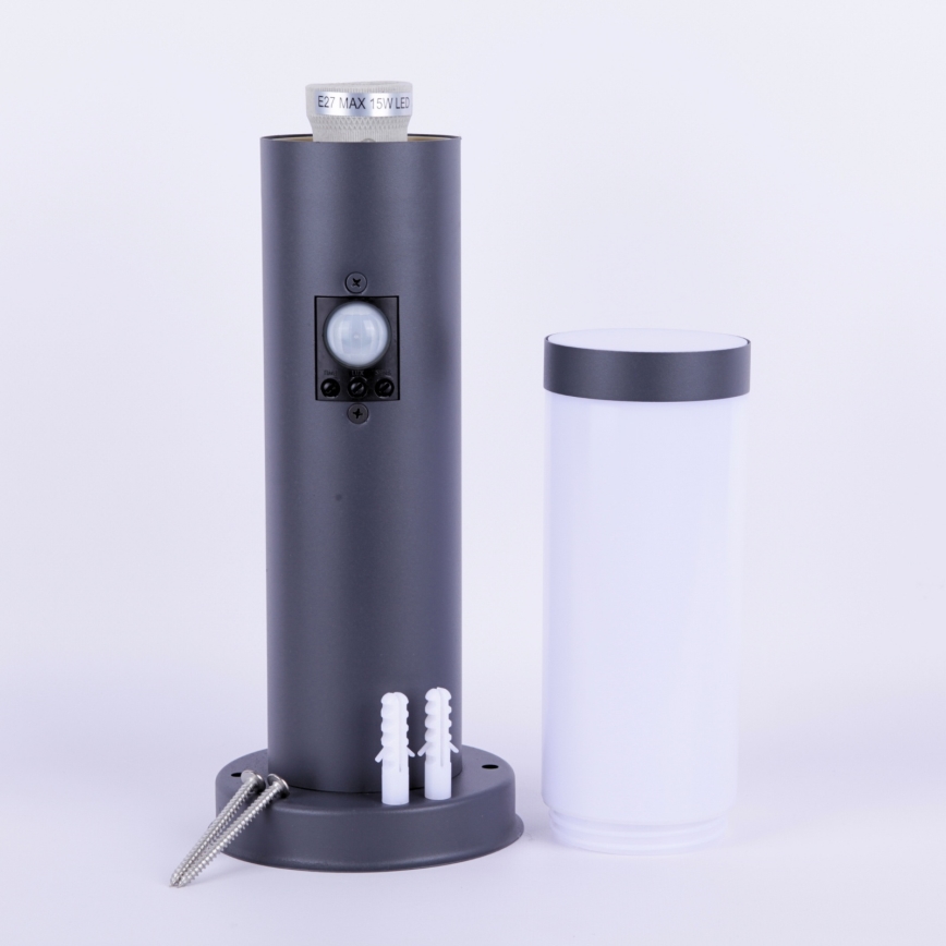 Globo - Lampe d'extérieur avec détecteur 1xE27/15W/230V 45 cm IP44