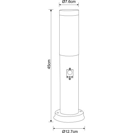 Globo - Lampe extérieure LED avec détecteur 1xE27/8,8W/230V IP44