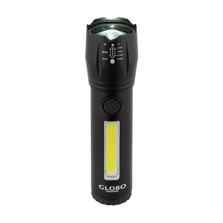 Globo - Lampe de poche rechargeable LED/3W/5V + COB/3W 5500K 1200 mAh