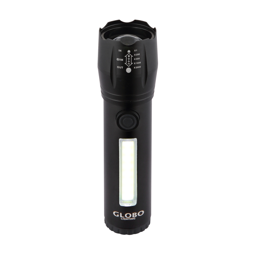 Globo - Lampe de poche rechargeable LED/3W/5V + COB/3W 5500K 1200 mAh