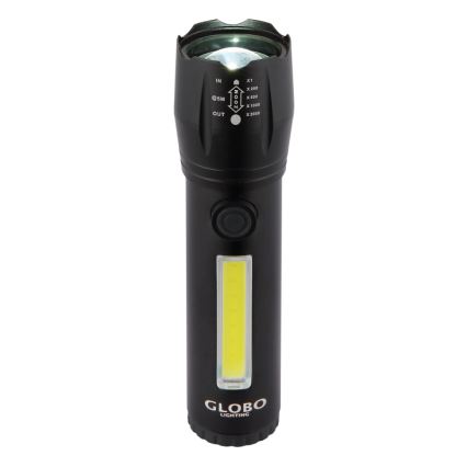 Globo - Lampe torche rechargeable LED/3W/5V + COB/3W 5500K 1200 mAh