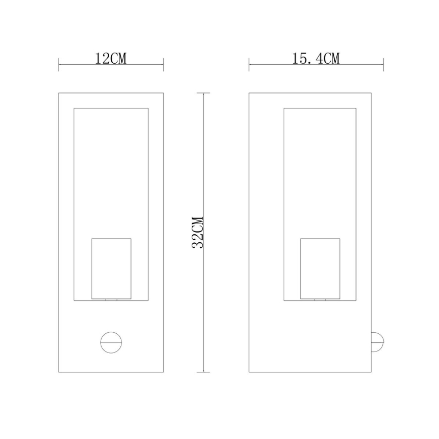 Globo applique murale avec détecteur 1xE27/60W/230V IP44