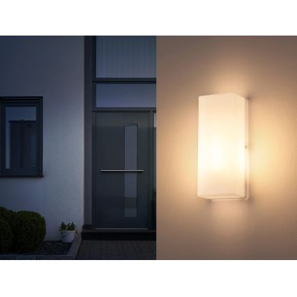 Globo - Applique murale extérieure 1xE27/15W/230V IP44 blanche