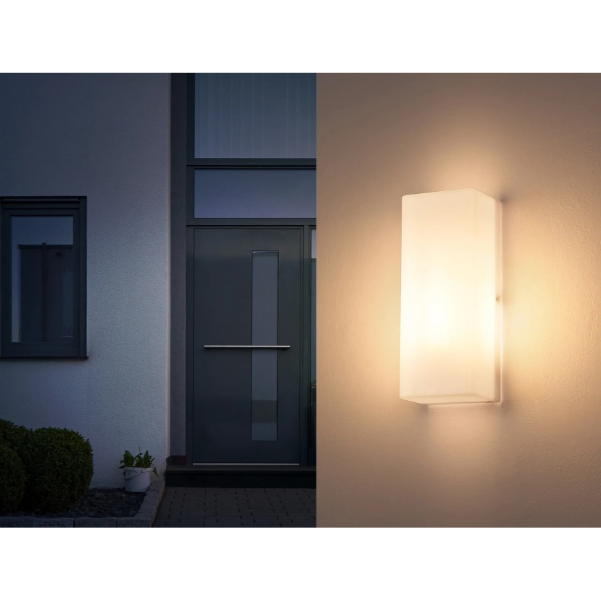 Globo - Applique murale extérieure 1xE27/15W/230V IP44 blanche