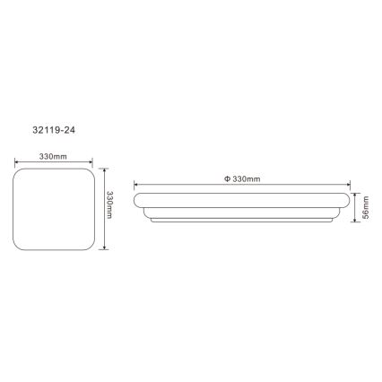 Globo - Plafonnier LED extérieur LED/24W/230V IP54