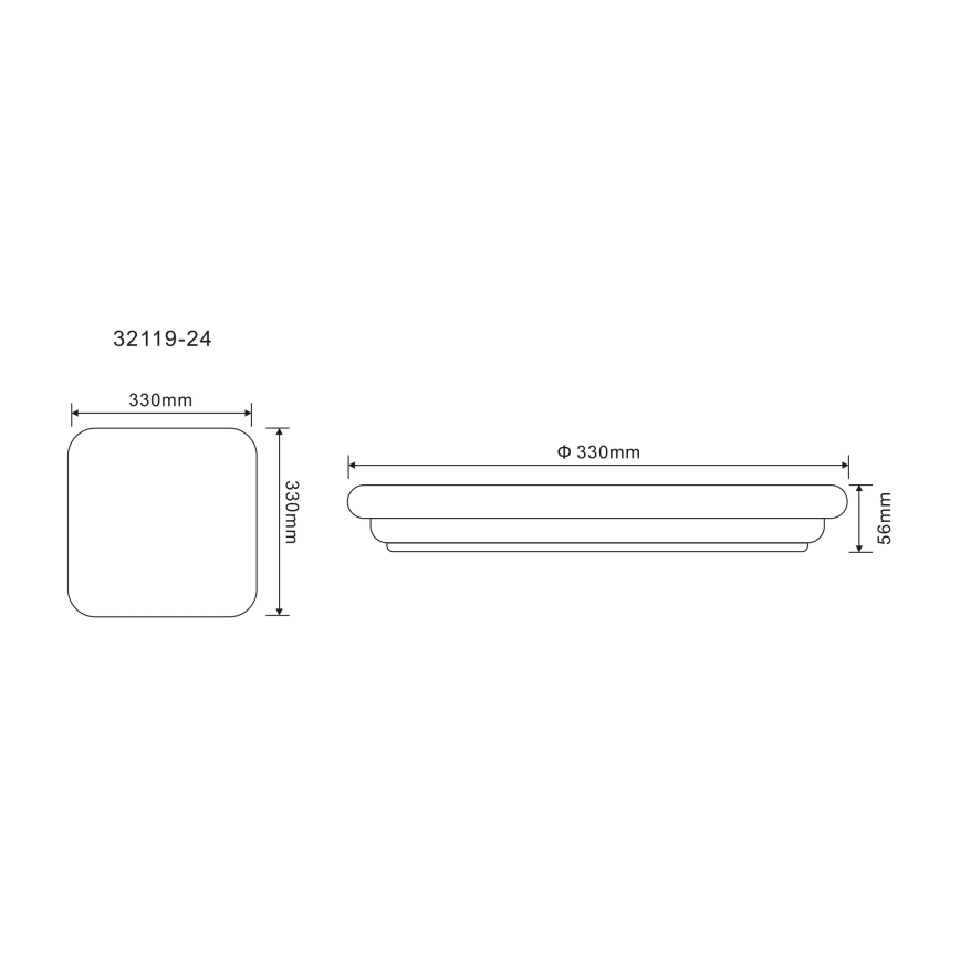 Globo - Plafonnier LED extérieur LED/24W/230V IP54