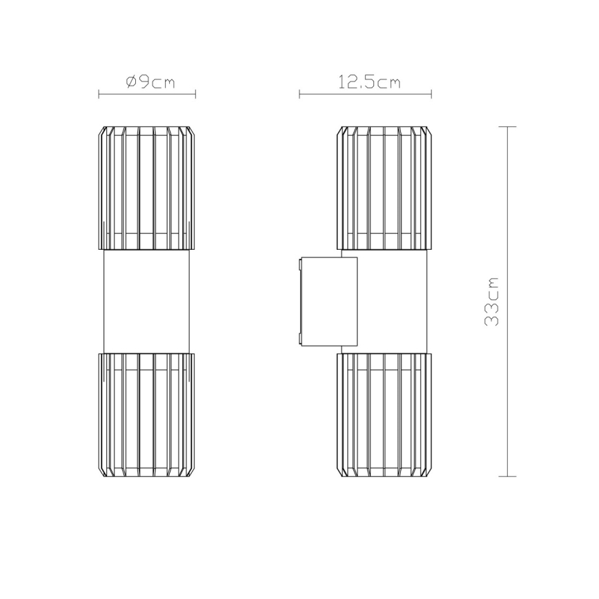 Globo - Applique murale extérieure 2xE27/15W/230V IP54