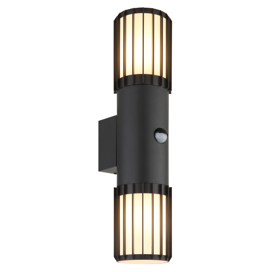 Globo - Applique murale extérieure avec capteur 2xE27/15W/230V IP54