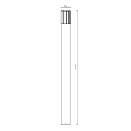 Globo - Lampe d'extérieur 1xE27/15W/230V IP54 100 cm