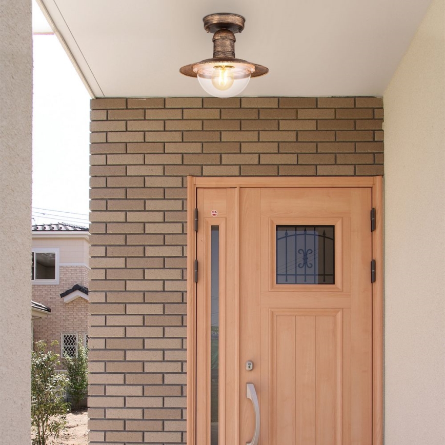 Globo - Plafonnier d'extérieur 1xE27/15W/230V IP44 rouille