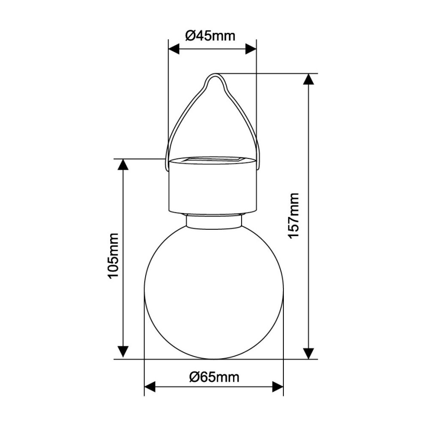 Globo 33056 - Luminaire solaire LED/0,06W/3,2V IP44 400 mAh
