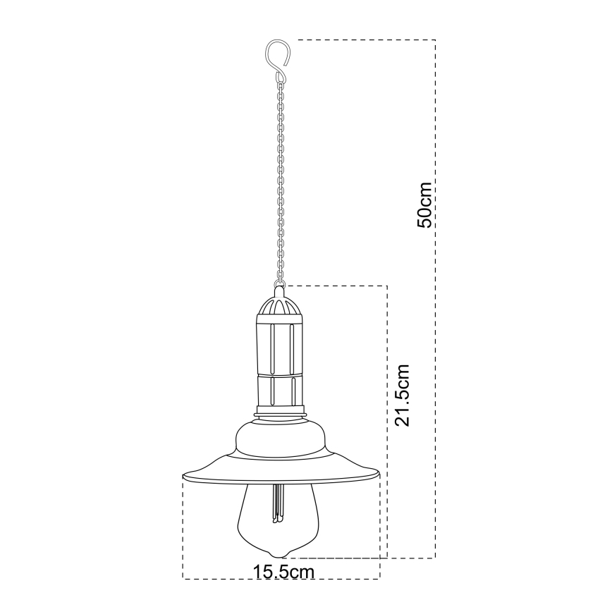 Globo - Suspension solaire LED sur chaîne LED/0,06W/1,2V IP44 150 mAh