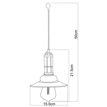 Globo 33255 - Suspension avec chaîne solaire LED/0,06W/1,2V IP44