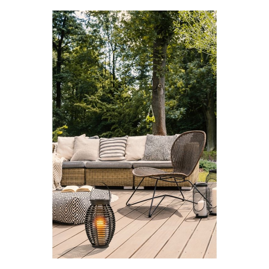 Globo - Lampe solaire LED/0,06W/3,2V IP44 200 mAh rotin
